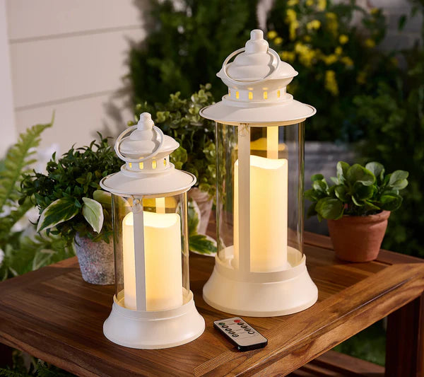 Indoor/Outdoor S/2 Coastal Lanterns